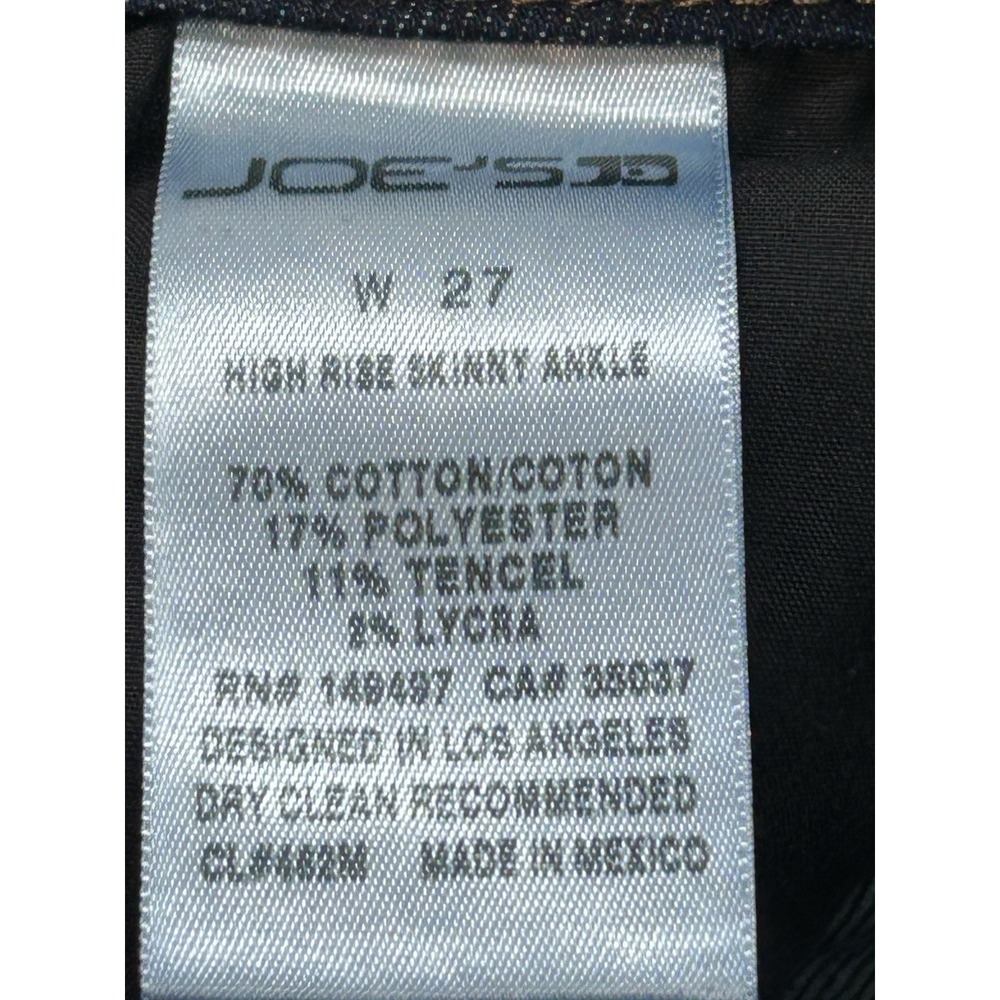J.J. Joes Jeans Womens Sz 27 Dark Blue Lauren High Rise Skinny Ankle Stretch - Picture 7 of 13